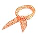 JellyBeadZ Brand - Hydrating Water Bead Neck Bandana -Cooling Sports Scarf - Orange Bandana Pattern