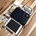 YOSUMO Electronic Travel Organizer with Cable Straps, Case for Cords, USB, iPad mini, Kindle, Computer Charger and Small Tech Gadgets, Black, for tablets 7.9 Inches.