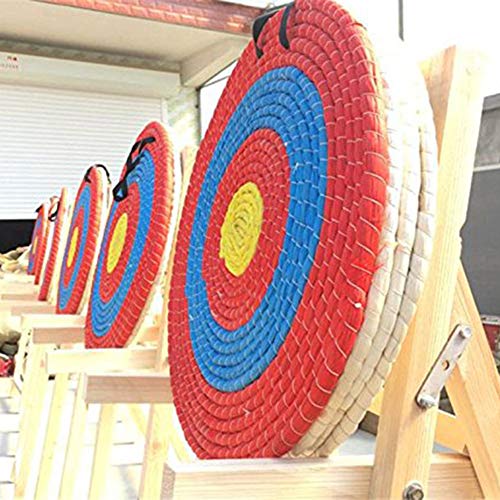 dostyle Traditional Solid Straw Round Archery Target Shooting Bow Coloured Rope Target Face Three Layer for Shooting Practice