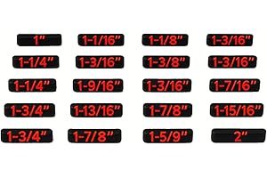 Toolbox Widget SAE+ Wrench Size Labels (1"–2") – 19 Modular Inserts for Vertical Wrench Organizers