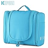 KIPOZI Hanging Toiletry Bag for Men & Women Rugged & Water Resistant with Mesh Pockets & Sturdy Hook Travel Shower Bag