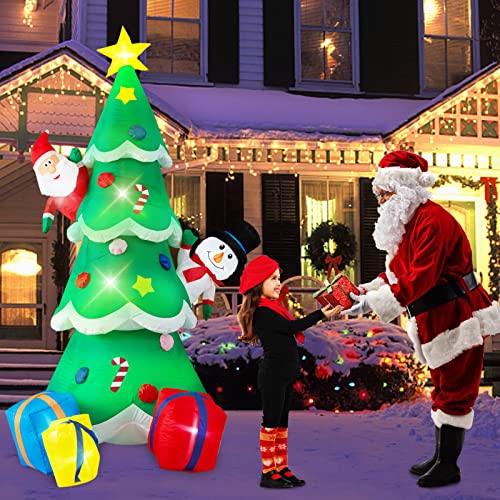 7FT Tall Christmas Inflatables Tree Outdoor Decorations Blow Up