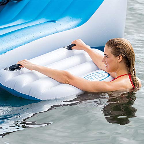 MrBigDeal Inflatable Float Relaxation Ocean Lake Island Lounge Tube Floating Raft w/Cooler