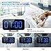 AMIR Digital Alarm Clock, Large Mirror Surface LED Screen Display, Automatic Brightness Control with Snooze, Stylish led Clock with Dual USB Ports for Home, Bedroom