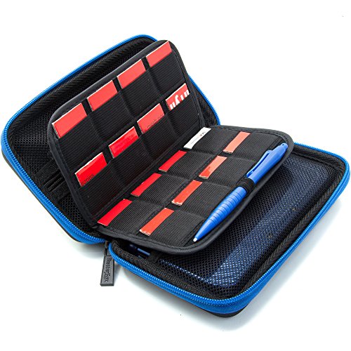 Brendo-New-Nintendo-3DS-XL-2DS-XL-and-3DS-Carrying-Case-with-24-Game-Cartridge-Holders-and-Large-Stylus-BlackBlue