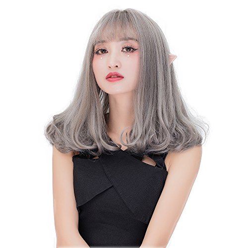Alacos fashion 46cm gray lolita wavy curly christmas an…