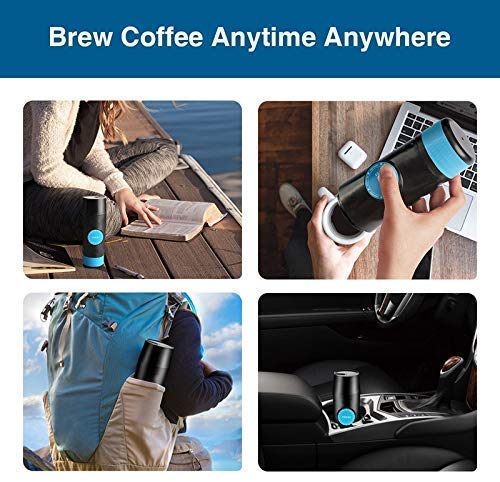 YXDEW 2 in 1 Kapsel & Boden Mini Espresso tragbare Kaffeemaschine Heiße und kalte Extraktion USB-elektrisches… – Bild 5