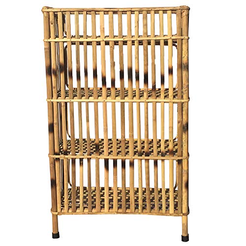 HM Services Natural Finish Cane Bamboo Rack of 4 Shelves HM Services Natural Finish Cane Bamboo Rack of 4 Shelves