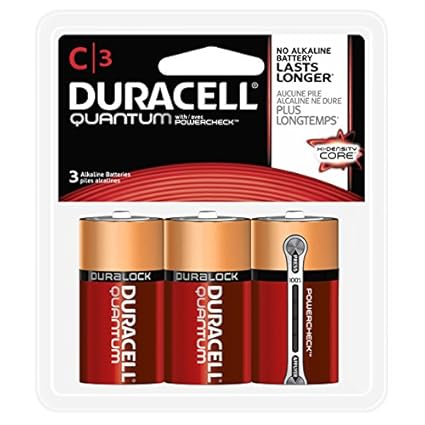 Amazon.com: Duracell - Quantum C Alkaline Batteries - long lasting, all-purpose C battery for household and business - 3 count: Industrial & Scientific