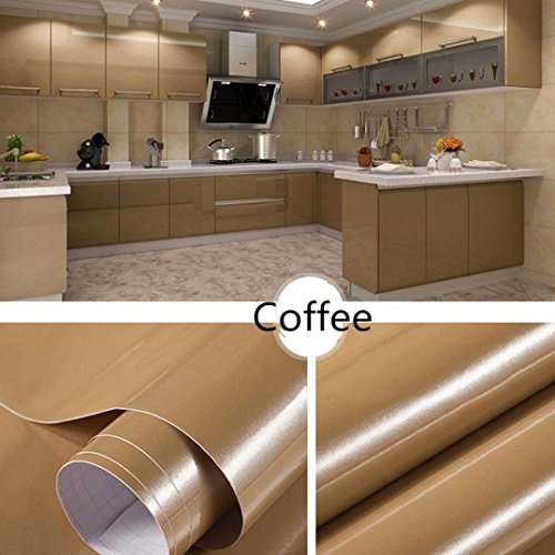 IuhanÂ® Self-adhesive Wall Stickers, Shiny Furniture Refurbished Stickers Pvc Removable Wallpaper Decor 13 Kind Colors (Coffee)