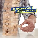 Hasbro Gaming Jenga Family Board Game Classic Wood Block Stacking Game 1+ view 4