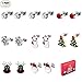 Christmas Stud Earrings Gift - 8PCS Hypoallergenic Holiday Earrings for Women Teen Girls