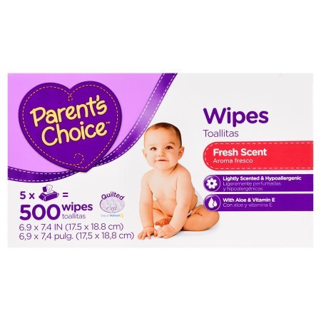 Parents Choice Fresh Scent Baby Wipes 500 Count - Thumbnail 3