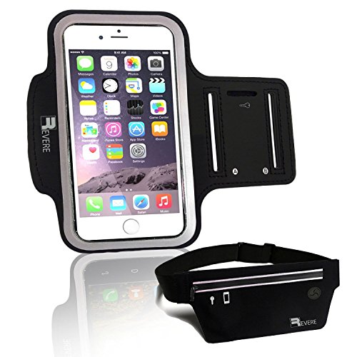 Revere Sport Slim Armband Phone Holder with Case for all Sma