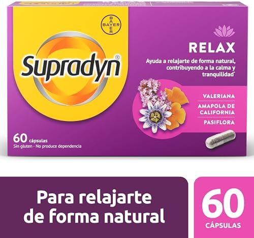 Supradyn Relax - Apoio para relaxar naturalmente contribuindo para a calma e tranquilidade com Papoula Califórnia, Maracujá e Valeriana - 60 Cápsulas