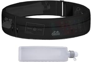 Running Belt with Water Bottles Hydration Belt for Men and Women Water Bottle Holder Running Pouch Belt Hydration Belt with R