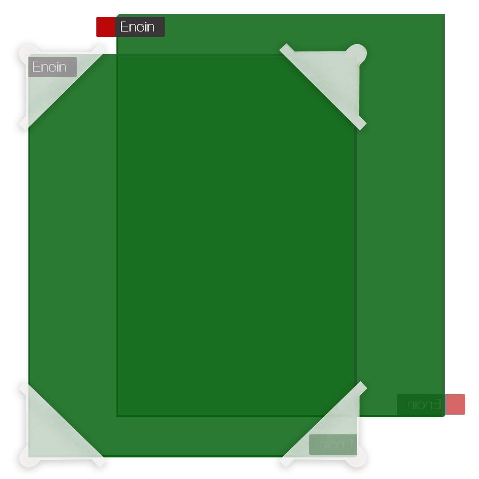 Enoin 2 Pack 8x12 Inches Green Translucent