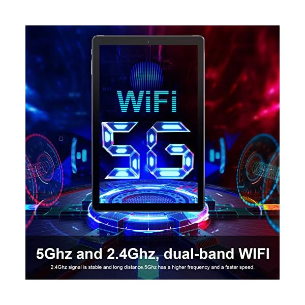 Android-100-Tablet-10-Inch-5G-Dual-WiFi-Tablets-with-Keyboard-4GB-RAM-64GB-ROM-128GB-Expand-Quad-Core-16GHz-Bluetooth-6000mAh-Type-C-Google-GMS-Certified-Tablet-PC 5G Tablet 10 Inch 4GB RAM + 64GB ROM/128 GB, Android 10 1.6Ghz Tablet PC 6000mAh, Dual Camera, Bluetooth Tablet Dual…
