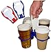 CarryAround Fold Away Cup Carrier/Caddy [MADE IN UK] [2 PACK] Take-Out Coffee Soft Drink Pint Beer Beverage Holder, Sturdy Reusable Pocket Size, Festival Sports Gigs Easy safe - hot drinks, 2,3,4 cups