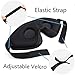 PeNeede 100% Blackout 3D Sleeping Eye Mask Contoured, Soft Memory Foam Molded Night Sleep Mask Eye Cover for Women/Men, Adjustable Comfort Blindfold Eye Shades for Nap/Migraine/Camping/Travel (Black)…