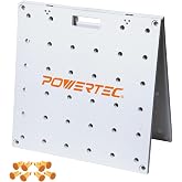 POWERTEC Arachni-Flex 24" x 48" Waterproof PVC Foldable Workbench Tabletop with Pre-drilled Dog Holes &amp; Quick-Insert Locks for Wet and Dry Applications (72189)
