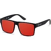 LYZOIT Square Sunglasses for Men Women Polarized Oversized Big UV Protection Rectangle Shades