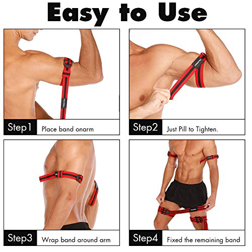 Fredysu Arm Occlusion Bands, Bicep Blaster Blood Flow Restriction Bands