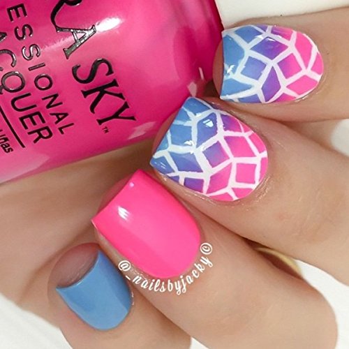 Original Diamond Stencils Nail Vinyls By Twinkled T - 1 Sheet of 16 Stencils