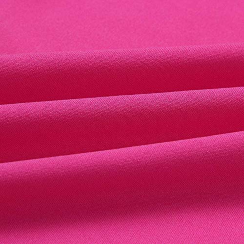 Sunyastor Women Office Casual Wear Comfy Chic Moisture Wicking Wide Leg Palazzo Lounge Pants Straight High Waist Long Pants Hot Pink