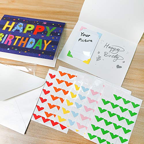 PuTwo Photo Corners, 15 Sheets 516 Pieces Photo Corners Self Adhesive