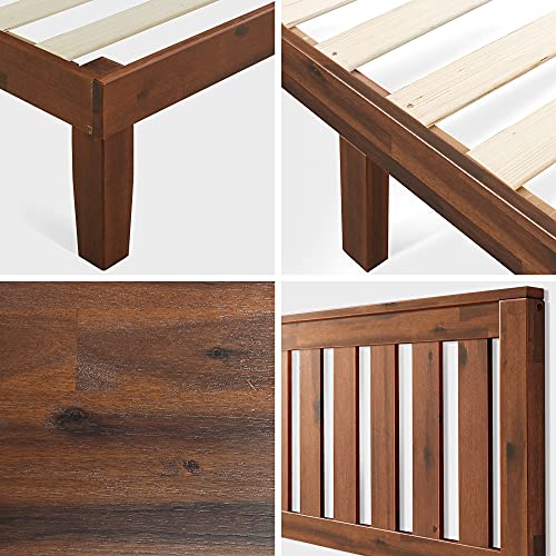 ZINUS Vivek Wood Platform Bed Frame with Headboard / Wood Slat Support / No Box Spring Needed