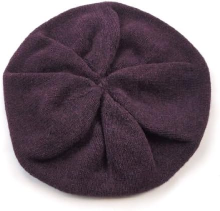 Lambswool Knitted Beret - Dark Heather