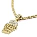 L & L Nation Mens Hip Hop Gold Tone Basket-Ball Piece Pendant 24