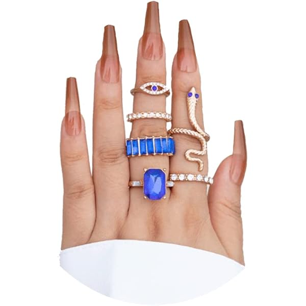 【美品】oeau combination side ring Amazon.com: ZZ ZINFANDEL 13Pcs Gold Evil Eye Rings Sets for Women