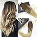 Sunny 20inch Balayage Ombre Human Hair Extensions Chocolate Brown Mixed Bleach Blonde Remy Tape in Hair Extensions Human Hair 20pcs/50g