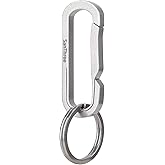 SanTree Titanium Belt Loops Clip Carabiner Keychain with Key Ring, Daily Large Quick Release Heavy Duty Car Key Holder for Men Women