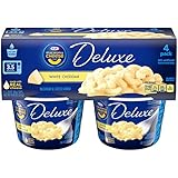 Kraft Macaroni &amp; Cheese Deluxe, White Cheddar Cups 4 Pack, 9.56 Ounce