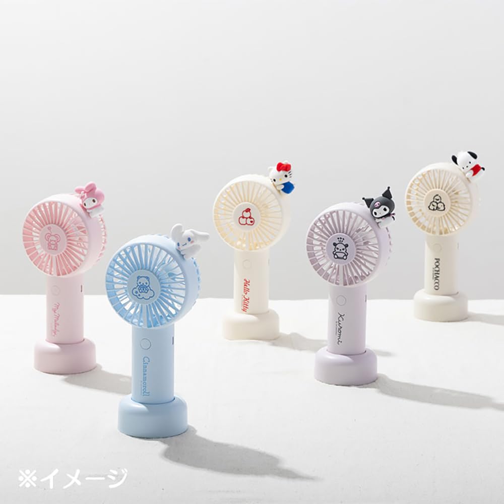 Sanrio Cinnamoroll 2-Way Fan - Cinnamoroll Character, 7.1 x 3.9 x 1.6 inches (18 x 10 x 4 cm)
