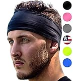 Sports Headband: UNISEX Fitness Headbands For Women & Men. Head Band Sweatband for Running, Yoga, Workout Gym Exercise. NO SLIP Sport Sweatbands & Sweat Wicking Athletic Head Wrap Bands Fit Over Hair
