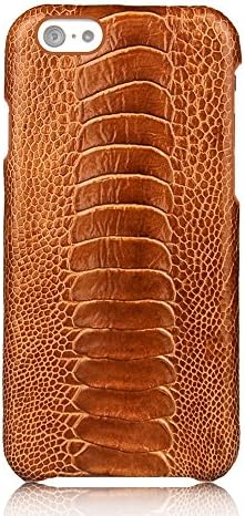 iOuBuy Ostrich Skin Luxury Leather Case for Iphone 6-4.7 Inch Brown