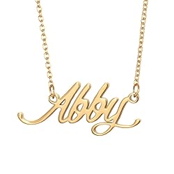 Aoloshow Abby Name Necklace Nameplate Charm Jewelry