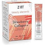 Zint Collagen Powder Peptides Beauty Water (Strawberry): Hydrolyzed Marine Collagen + Acai, Hyaluronic Acid, Glucosamine, Vitamin C - Sugar-Free, Anti-Aging Protein Drink, 30 Packets