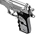 bbtac m757 airsoft spring pistol silver 150 fps spring with molded ergonomic hand grips airsoft gun(Airsoft Gun)