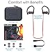 ZEUS Bluetooth Headphones Wireless - Mens Womens Running Headphones - Best Sports Wireless Earbuds Earphones - IPx7 Wireless in-Ear Headphones - Sport Bluetooth Headphones (up to 10 h) (Red)