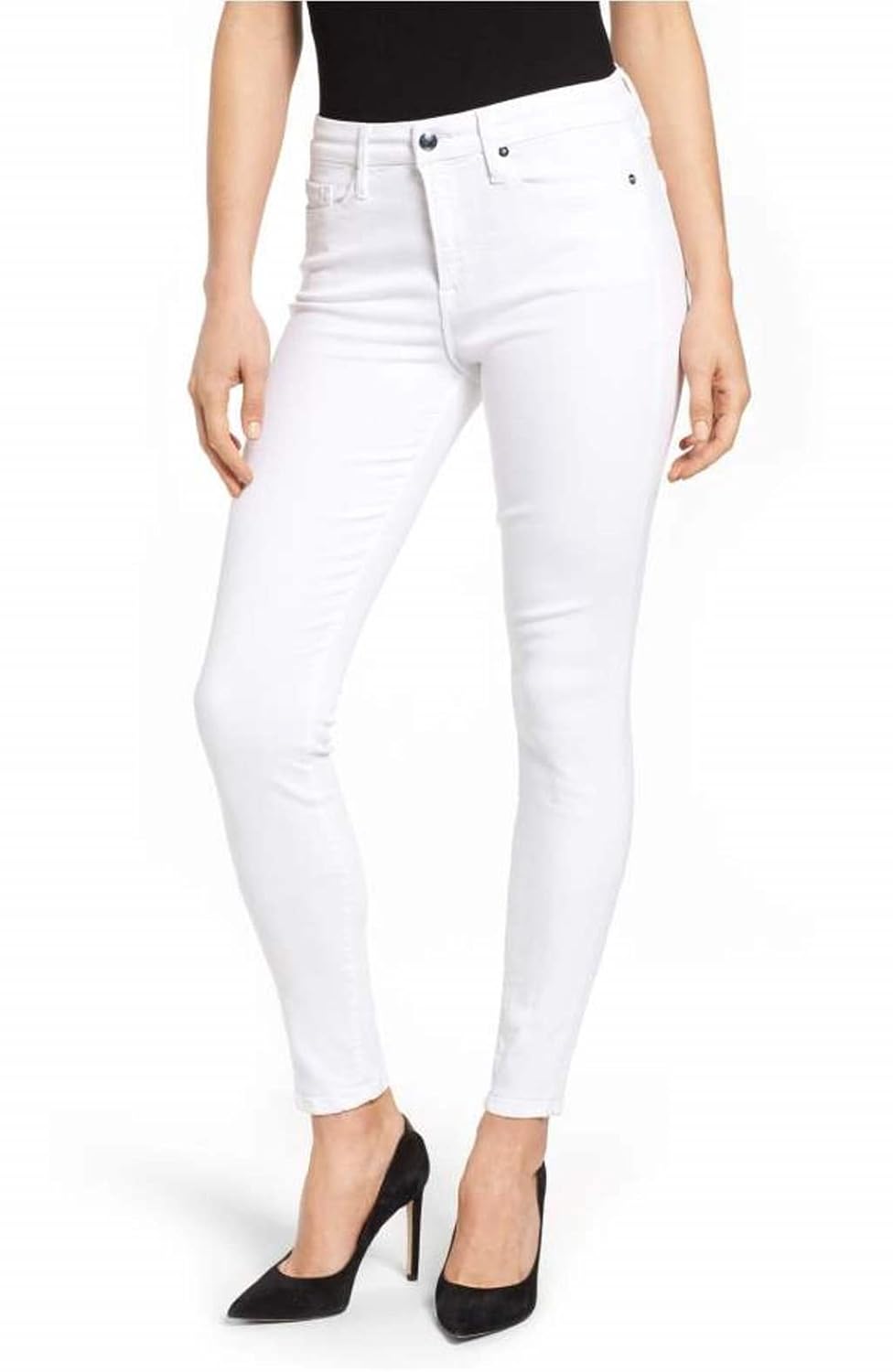 ansh fashion wear women's denim jeans - regular fit denims for women - mid rise - full length- white