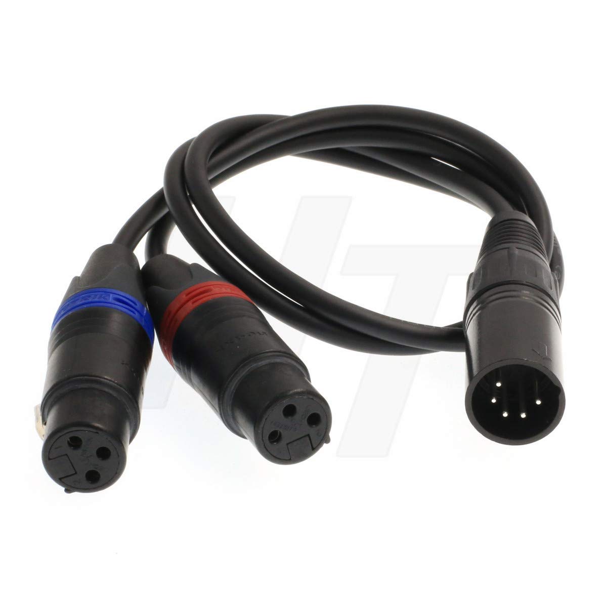 XLR 5 Pin Male 3 Pin Female Audio Input Cable for ARRI Alexa XT SXT Camera (2-channel)