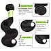 Golden Rule 8A Brazilian Human Virgin Hair Body Wave 6 Bundles Human Hair Weft (10 10 10 10 10 10) 100% Unprocessed Human Hair Bundles Extensions 50g/pcs Dark Black