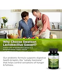 Swanson Lactobacillus Gasseri 3 millones de UFC, 60 cápsulas Drcaps vegetarianas.