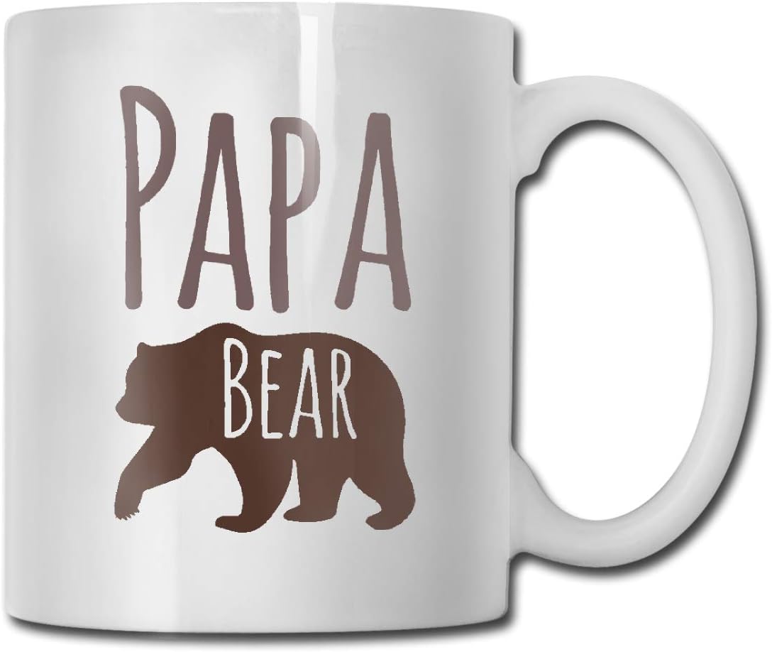 antkondnm Coffee Mug for Dad Papa Bear Fathers Day Birthday for New Dad from Daughter Son Wife Ceramic Coffee Mug Tea Cup