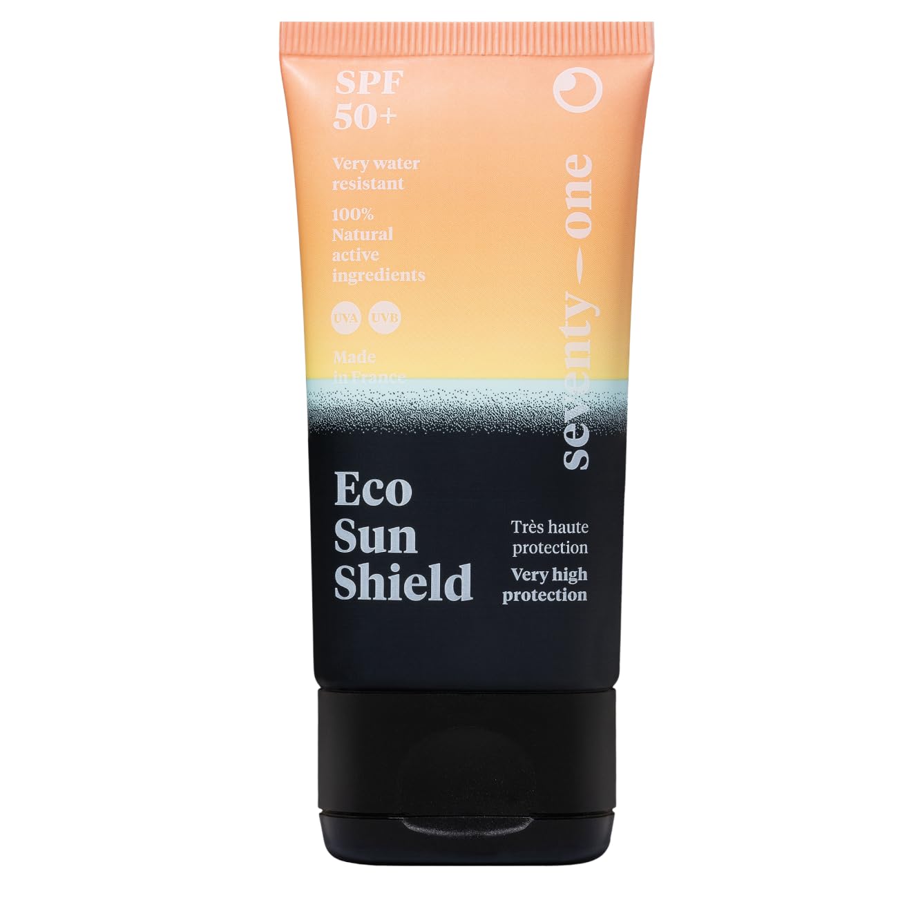 SeventyOne Percent | Eco Sun Shield SPF 50+ | Very High Sun Protection Face | UVA 24 | Very Water Resistant | 100% Mineral Filters - 100% Natural - Made in France | Pocket Size | 50 ml
